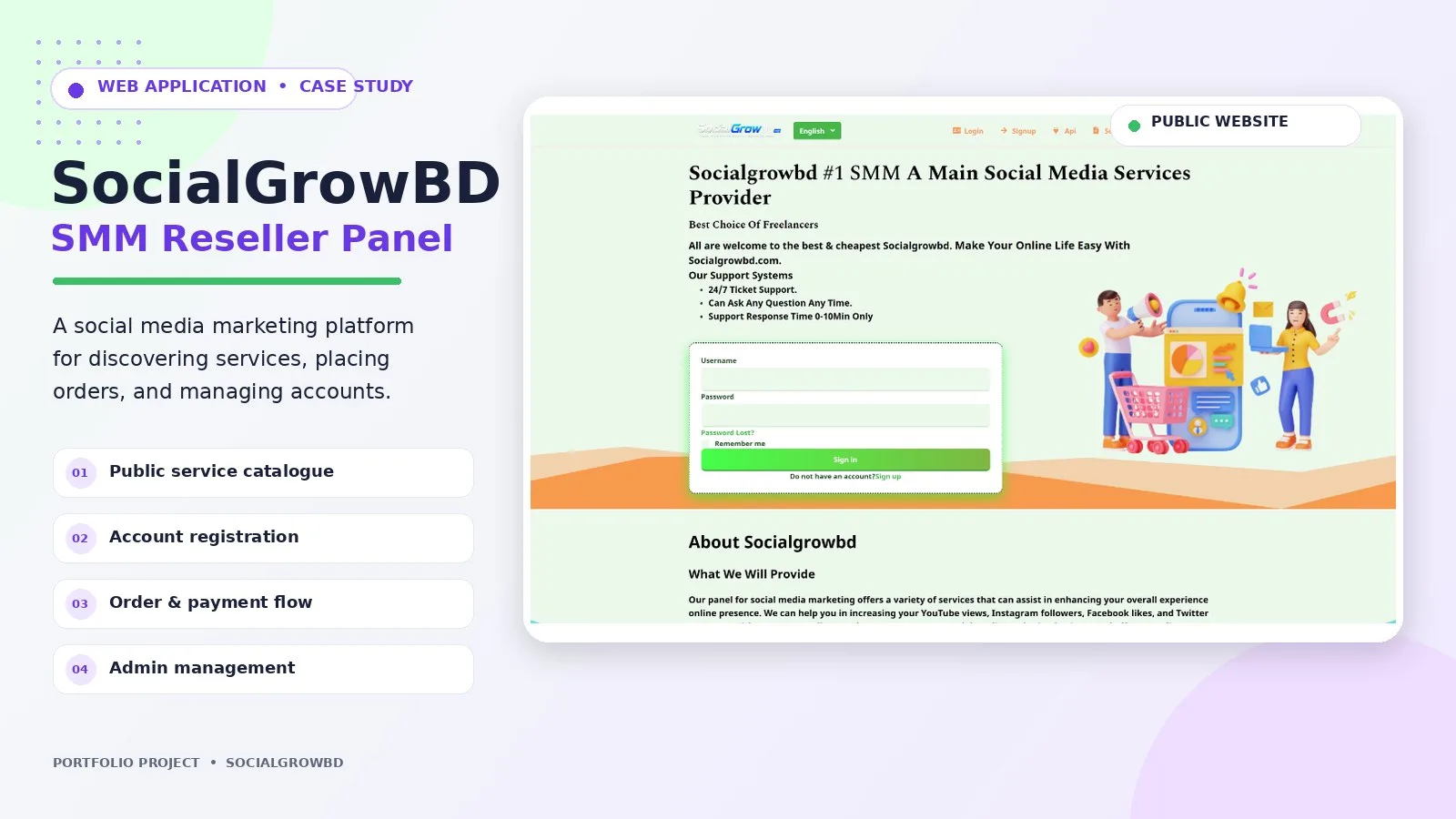 SocialGrowBD – SMM Reseller Panel