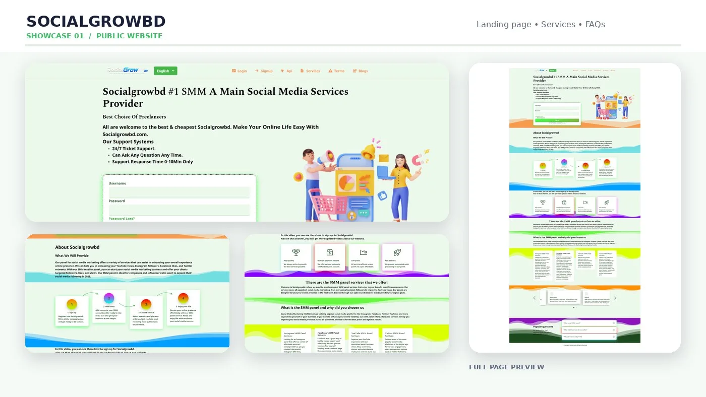 SocialGrowBD – SMM Reseller Panel