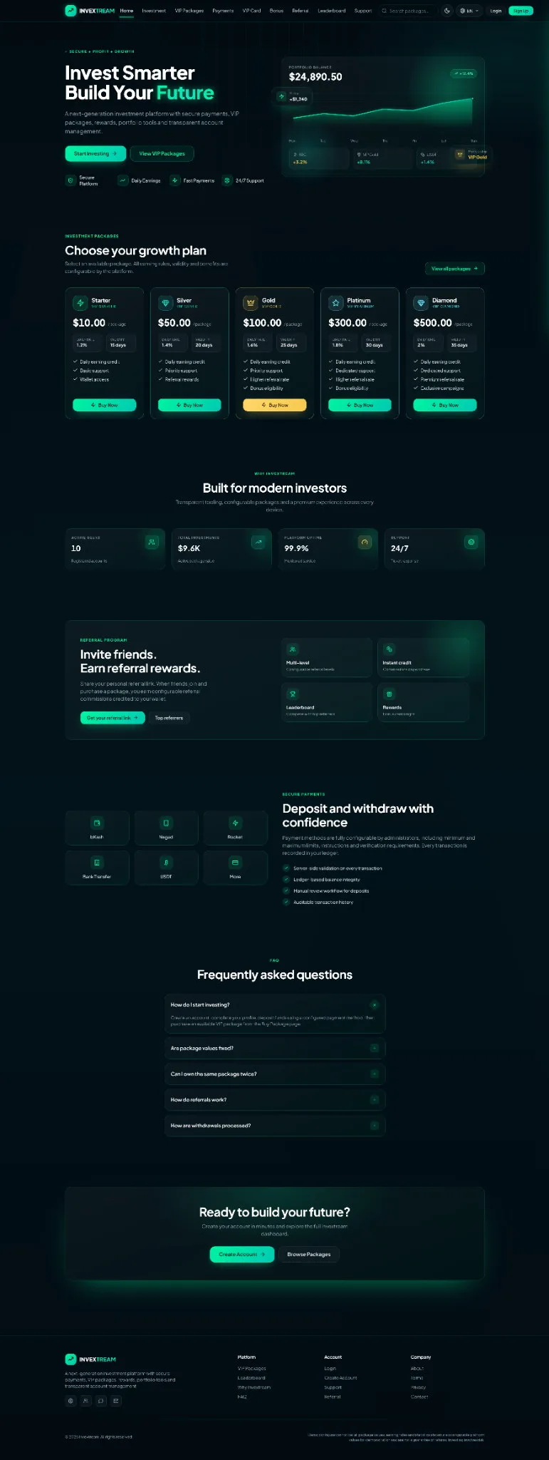 Invextream — Investment & VIP Rewards Platform