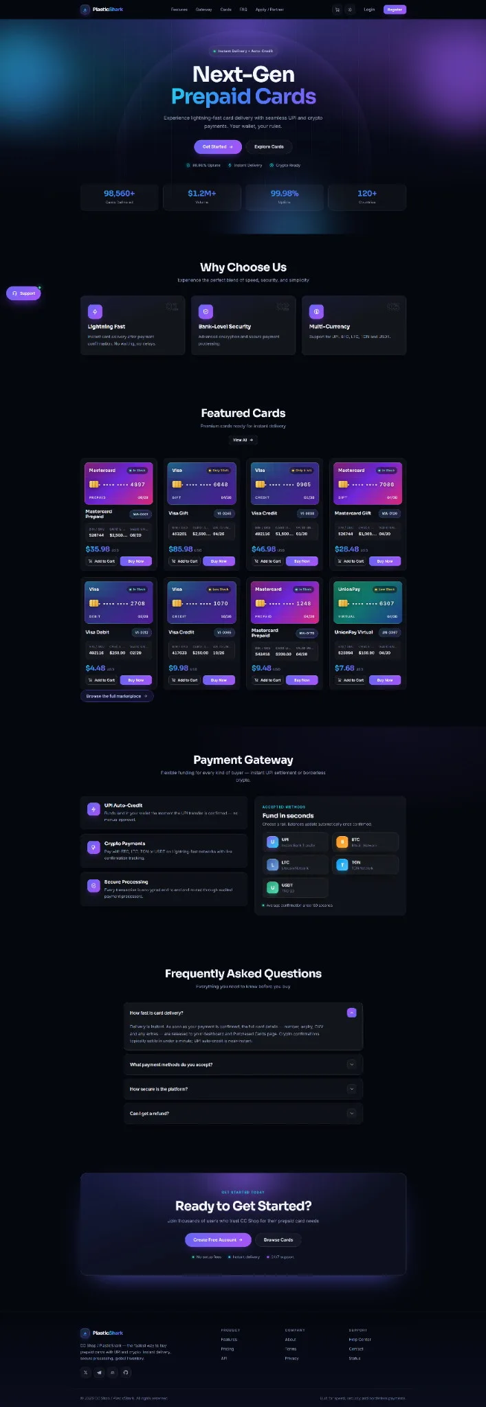 PlasticShark — Prepaid Card Marketplace